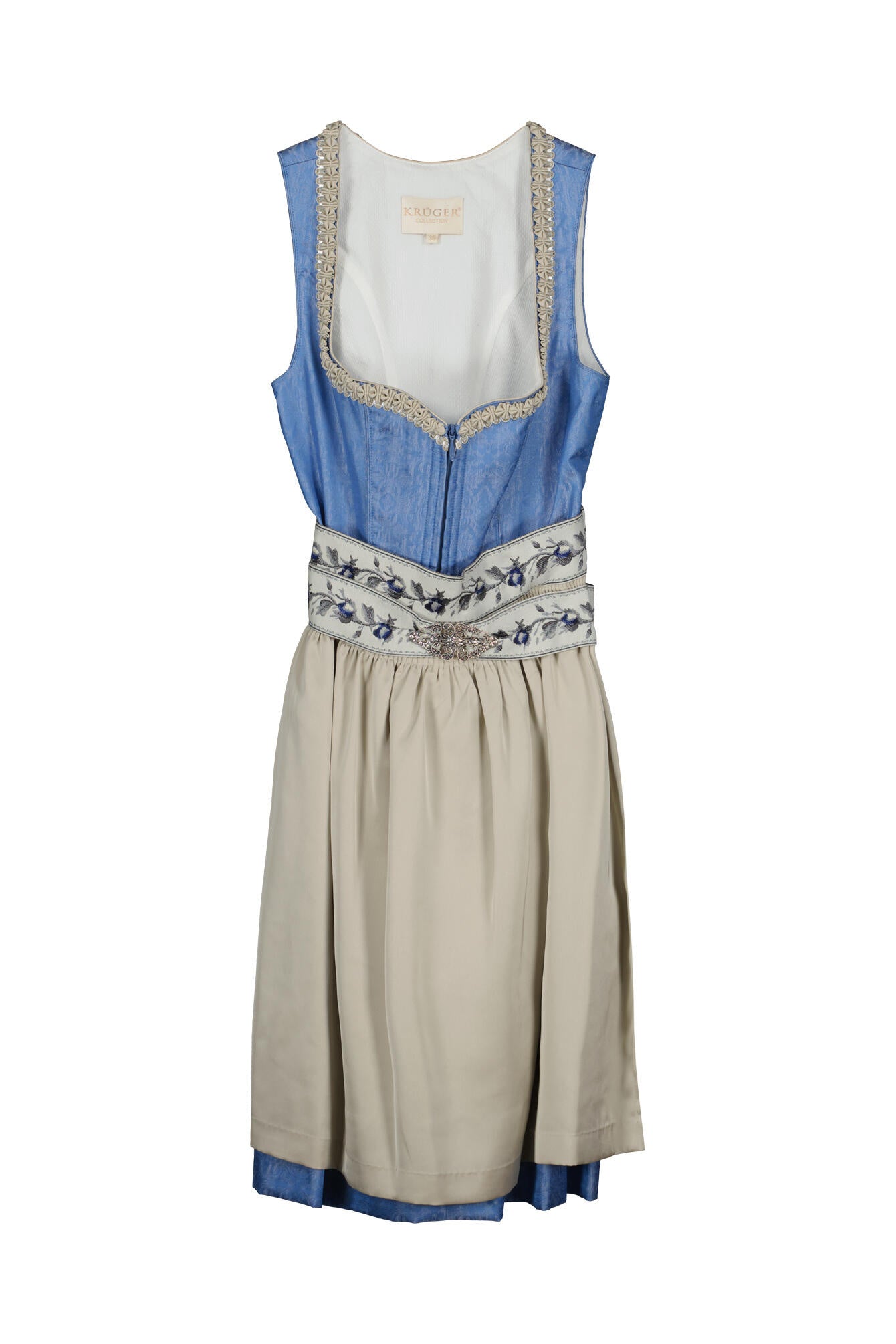 Dirndl Dorea 60 cm - 0008 Blau - Blau | Creme