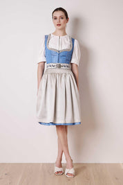 Dirndl Dorea 60 cm - 0008 Blau - Blau | Creme