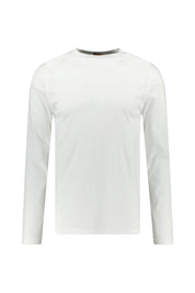 Langarmshirt - 101 White - Weiß