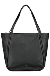 Ledertasche - 10 Black/Gold - Schwarz