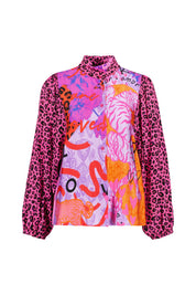 Bluse aus Viskose - Pink/Multi - Pink
