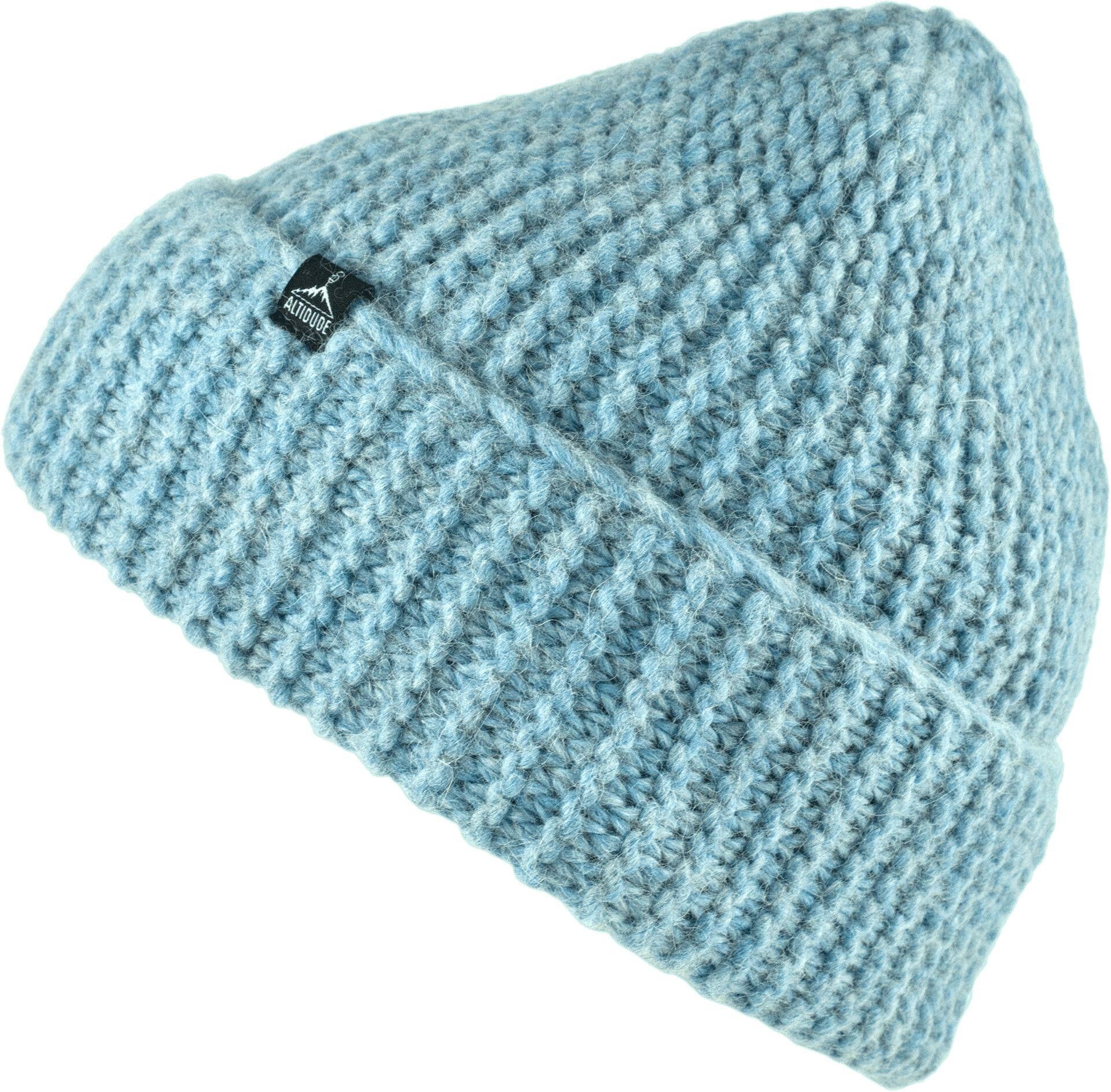 Strickmütze mit Alpakawolle - 7300 Sky Blue - Blau