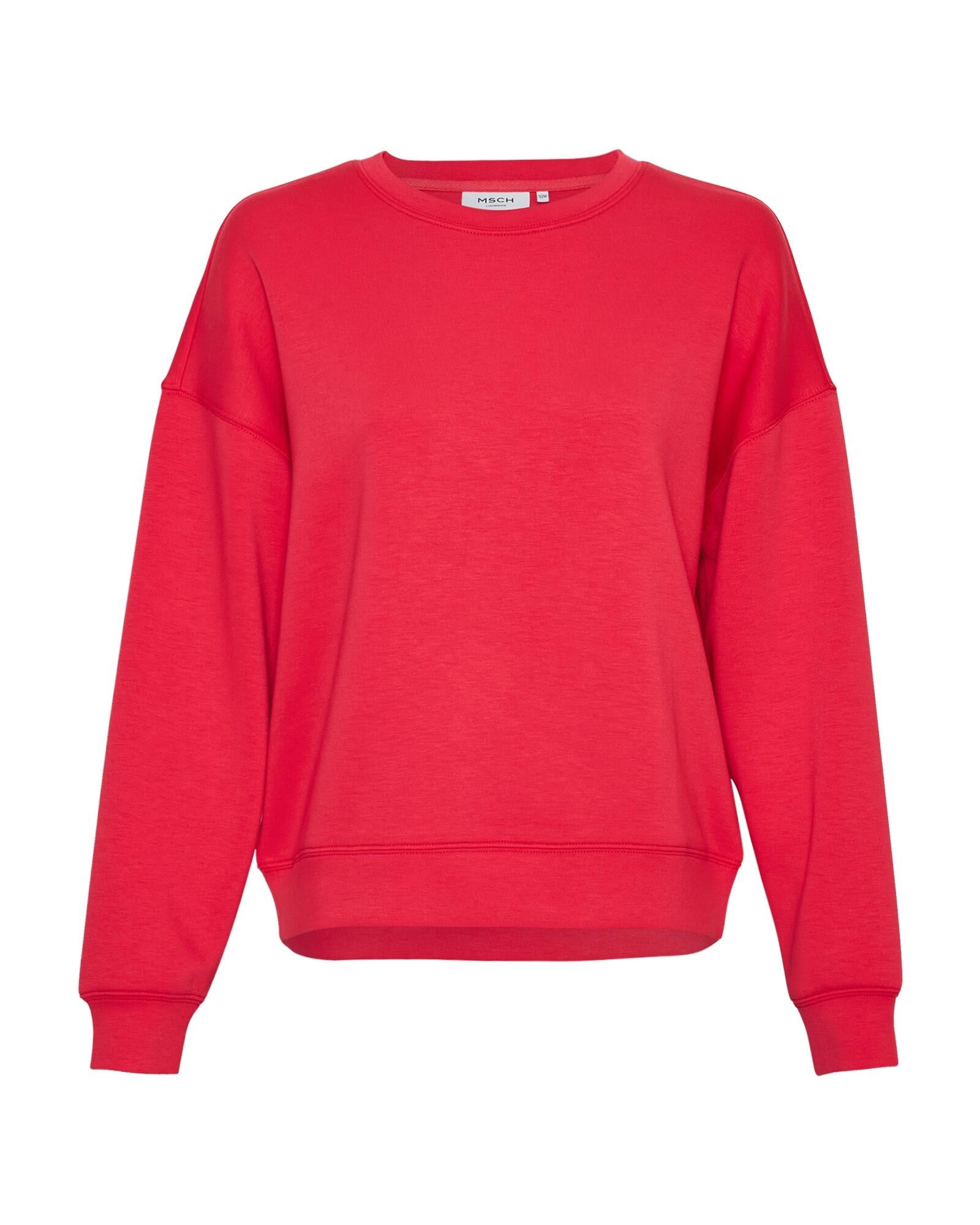 Sweatshirt mit Viskose - Red Rose