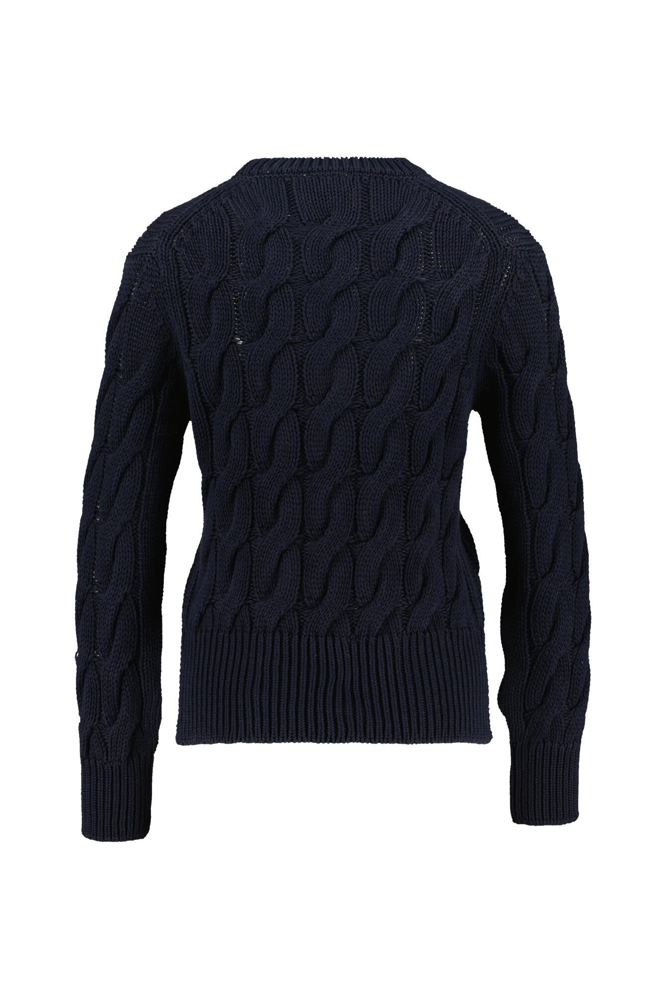 Strickpullover in Zopfstrick-Optik - Navy - Blau