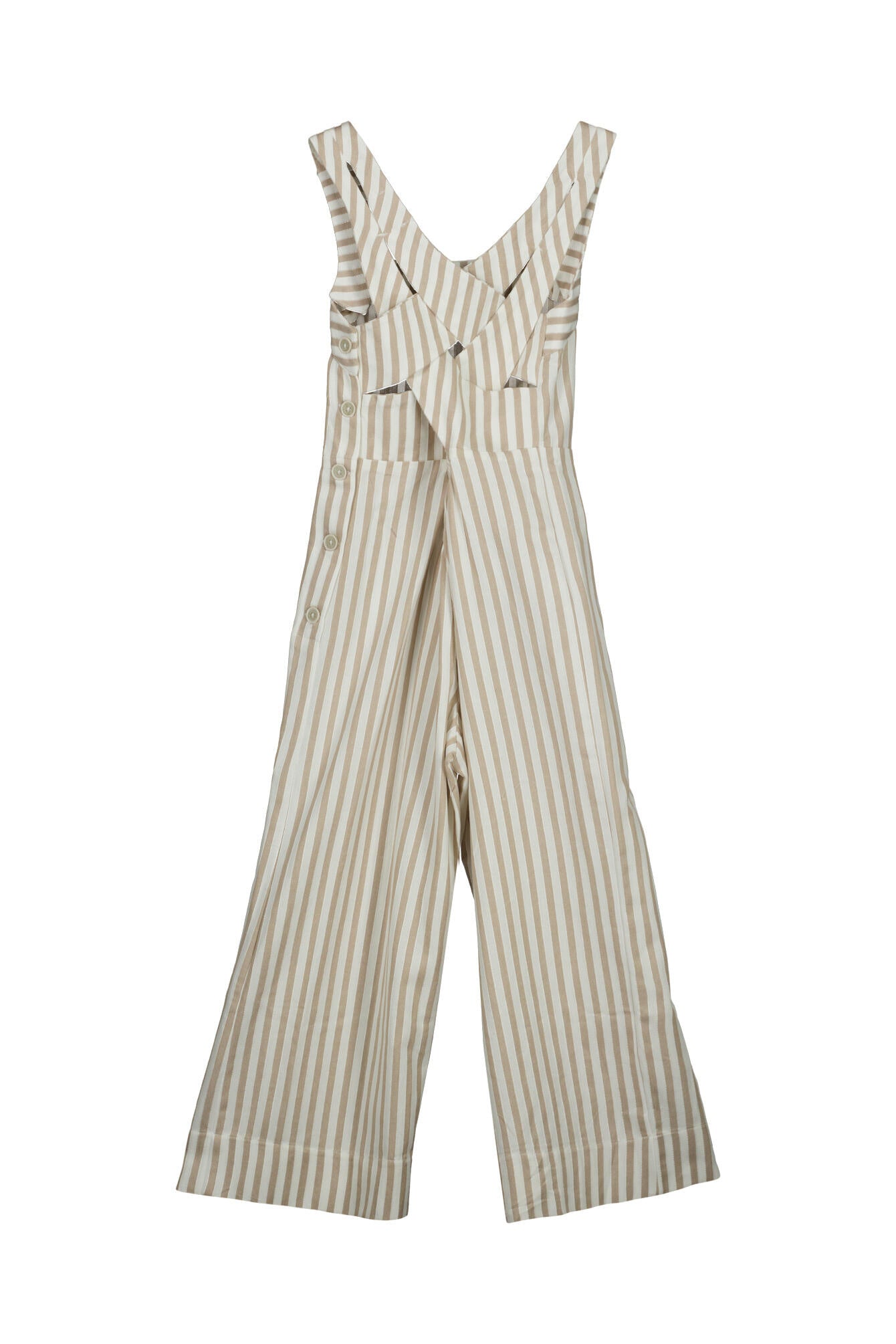 Jumpsuit mit Rückenausschnitt - 010 Beige - Beige | Weiß