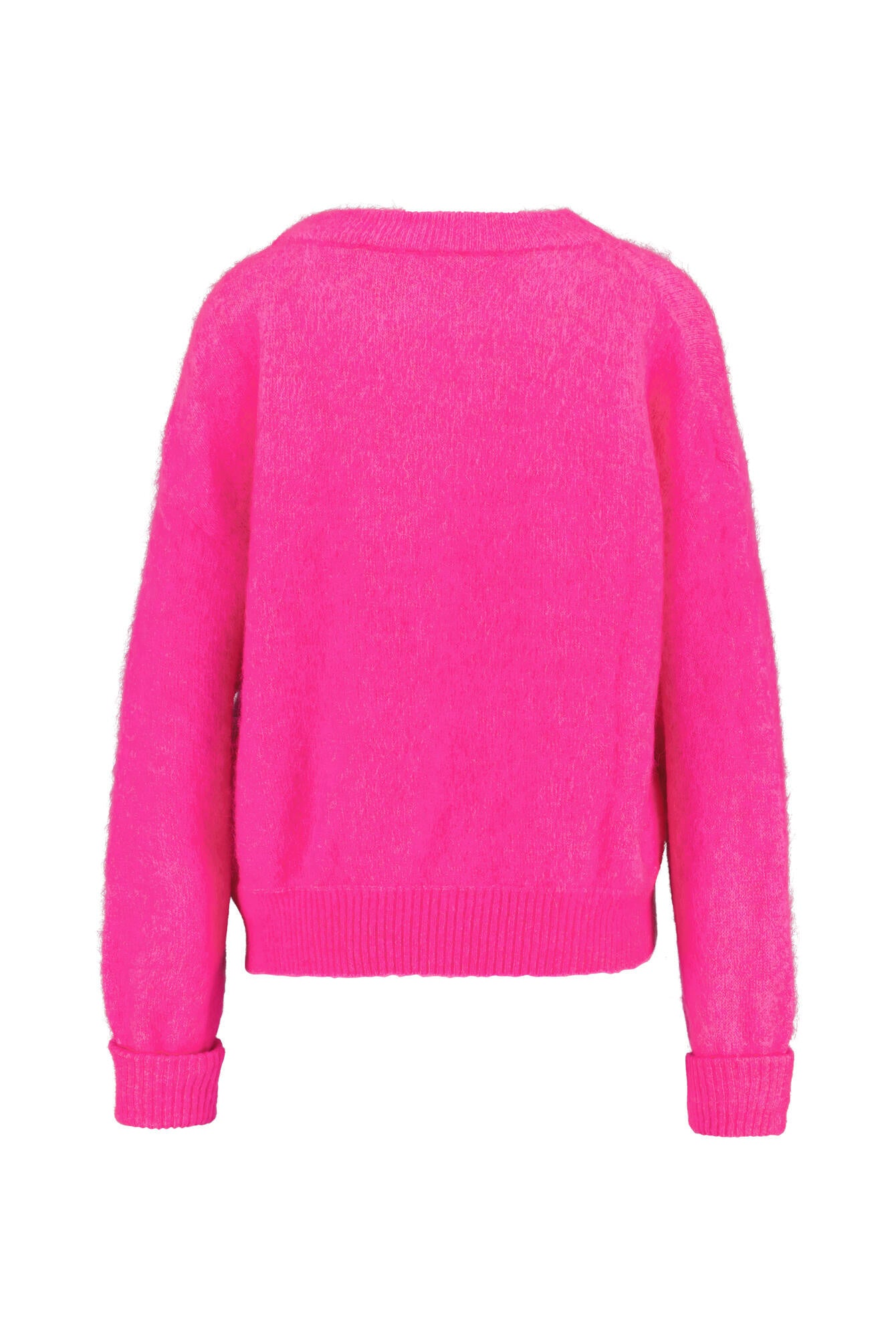 Strickpullover aus Alpaka - Rose Fluo Ch - Pink