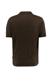 Strickpoloshirt aus Wollmix - 6539 Slate Brown - Braun