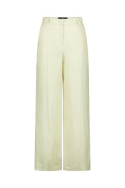 Wide Leg Hose aus Leinen - 035 - Creme
