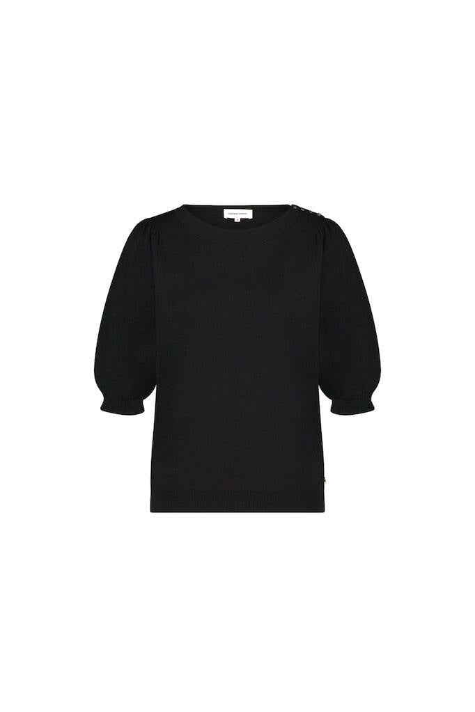 Halbarmshirt aus Viskosemix - 9001 Black - Schwarz