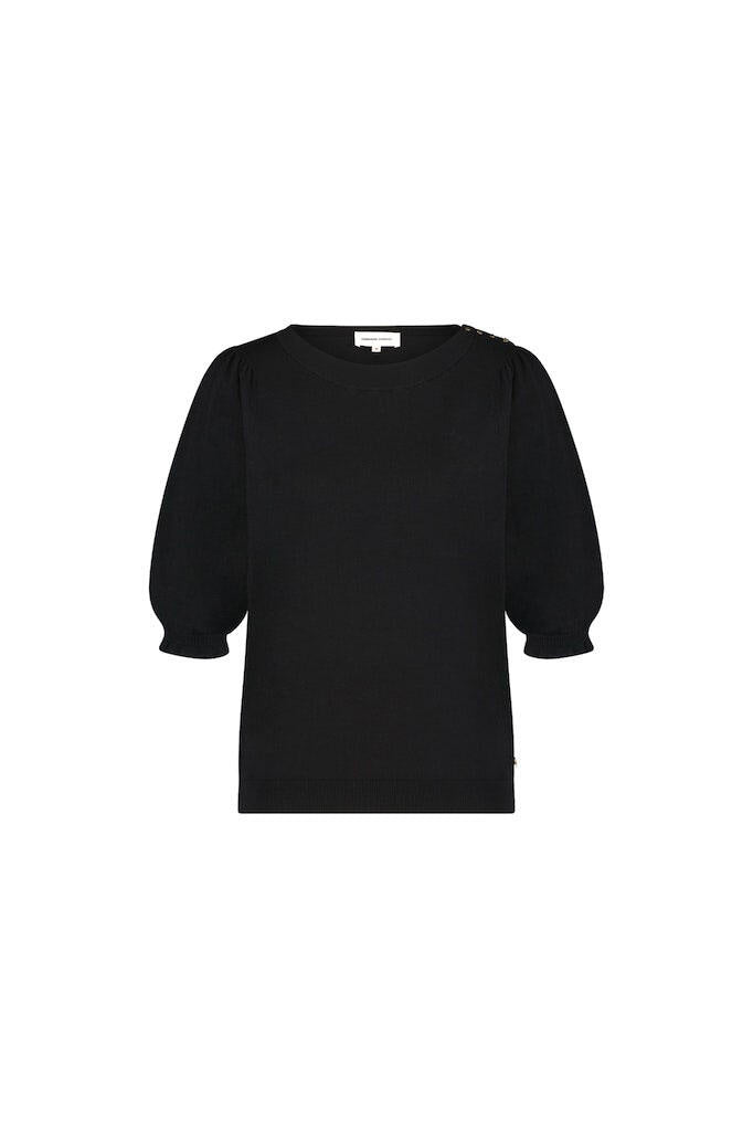 Halbarmshirt aus Viskosemix - 9001 Black - Schwarz