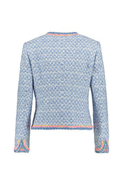 Strukturierter Bouclé - 420 Blau - Blau