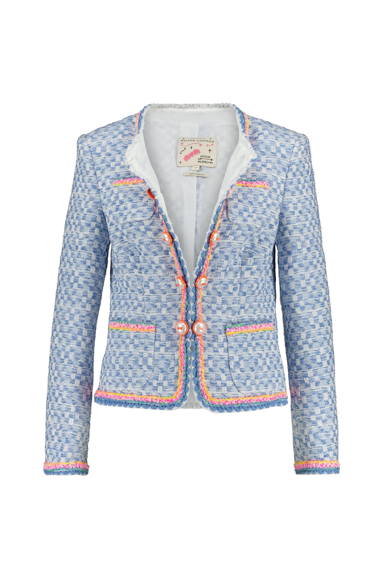 Strukturierter Bouclé - 420 Blau - Blau