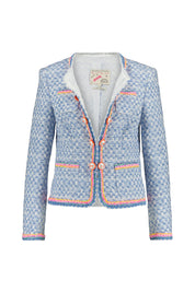 Strukturierter Bouclé - 420 Blau - Blau