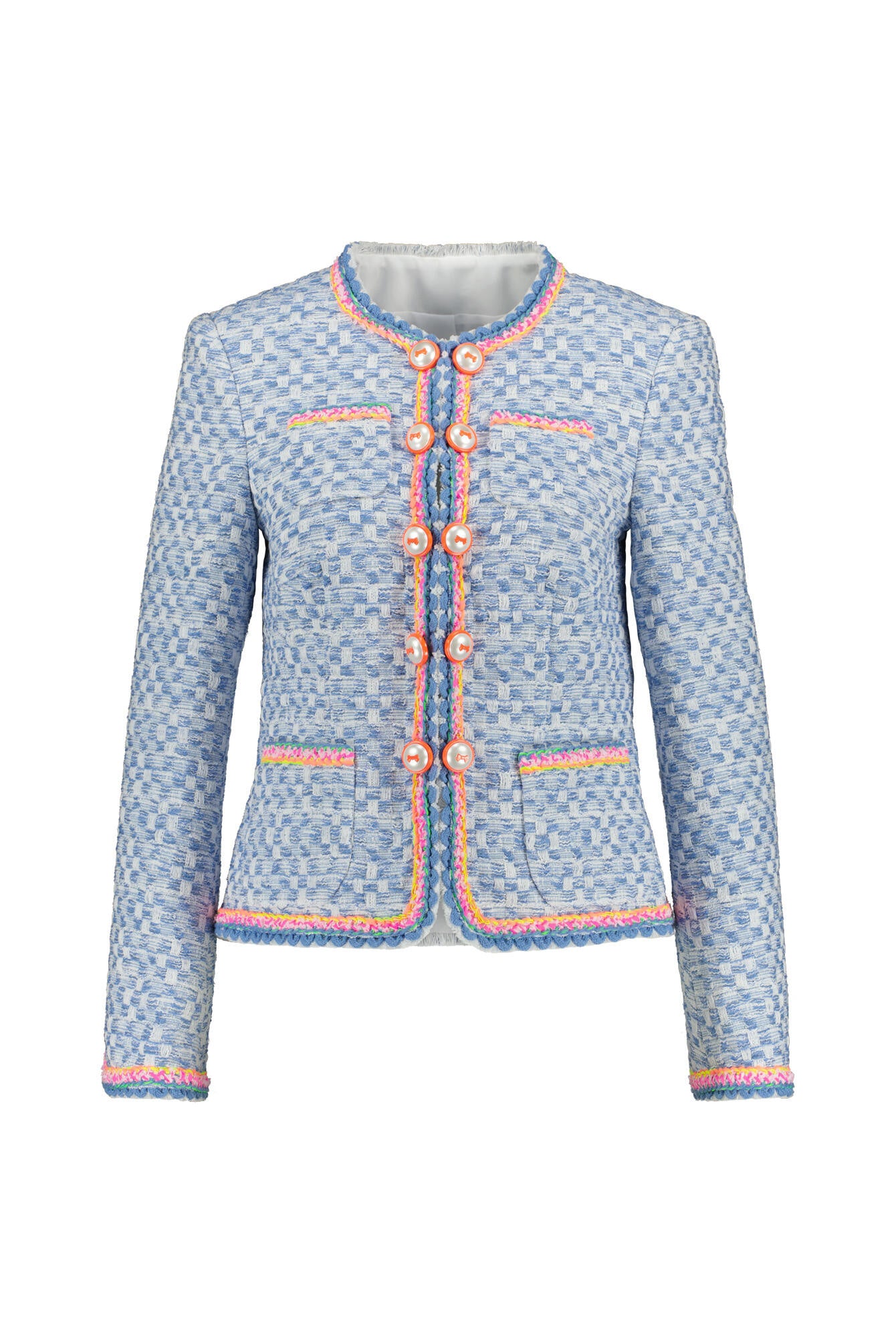 Strukturierter Bouclé - 420 Blau - Blau