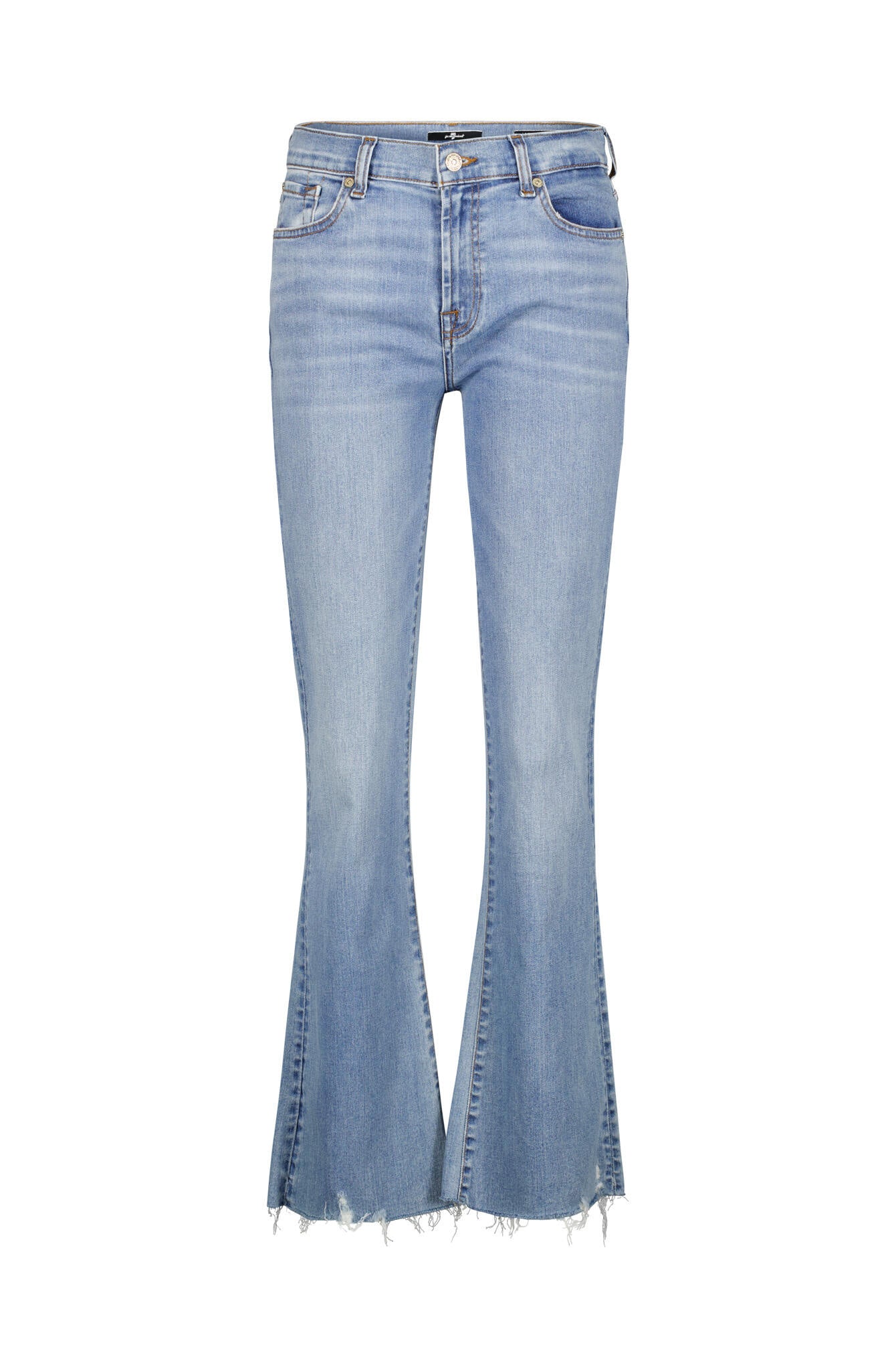 Jeans Straight Leg mit offenem Saum - Light Blue - Blau