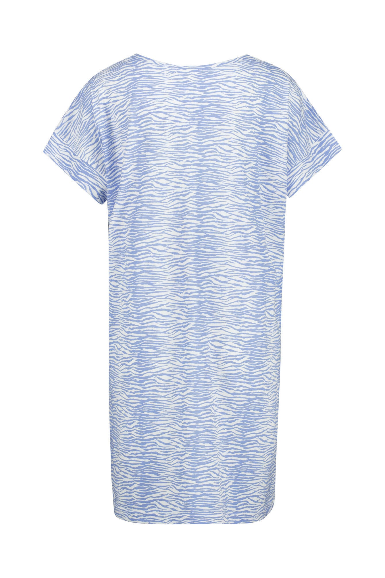 Schlafkleid aus Baumwolle - Blau | Weiß