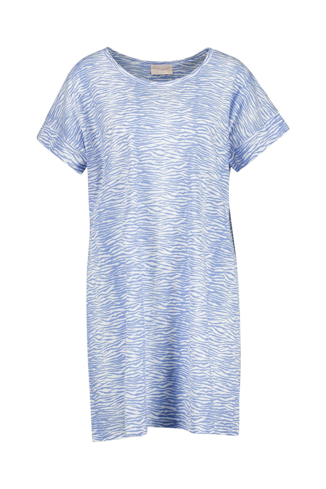 Schlafkleid aus Baumwolle - Blau | Weiß