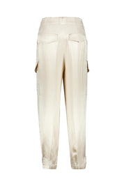 Schimmernde Freizeithose Wide Leg - 315 - Creme