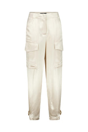 Schimmernde Freizeithose Wide Leg - 315 - Creme