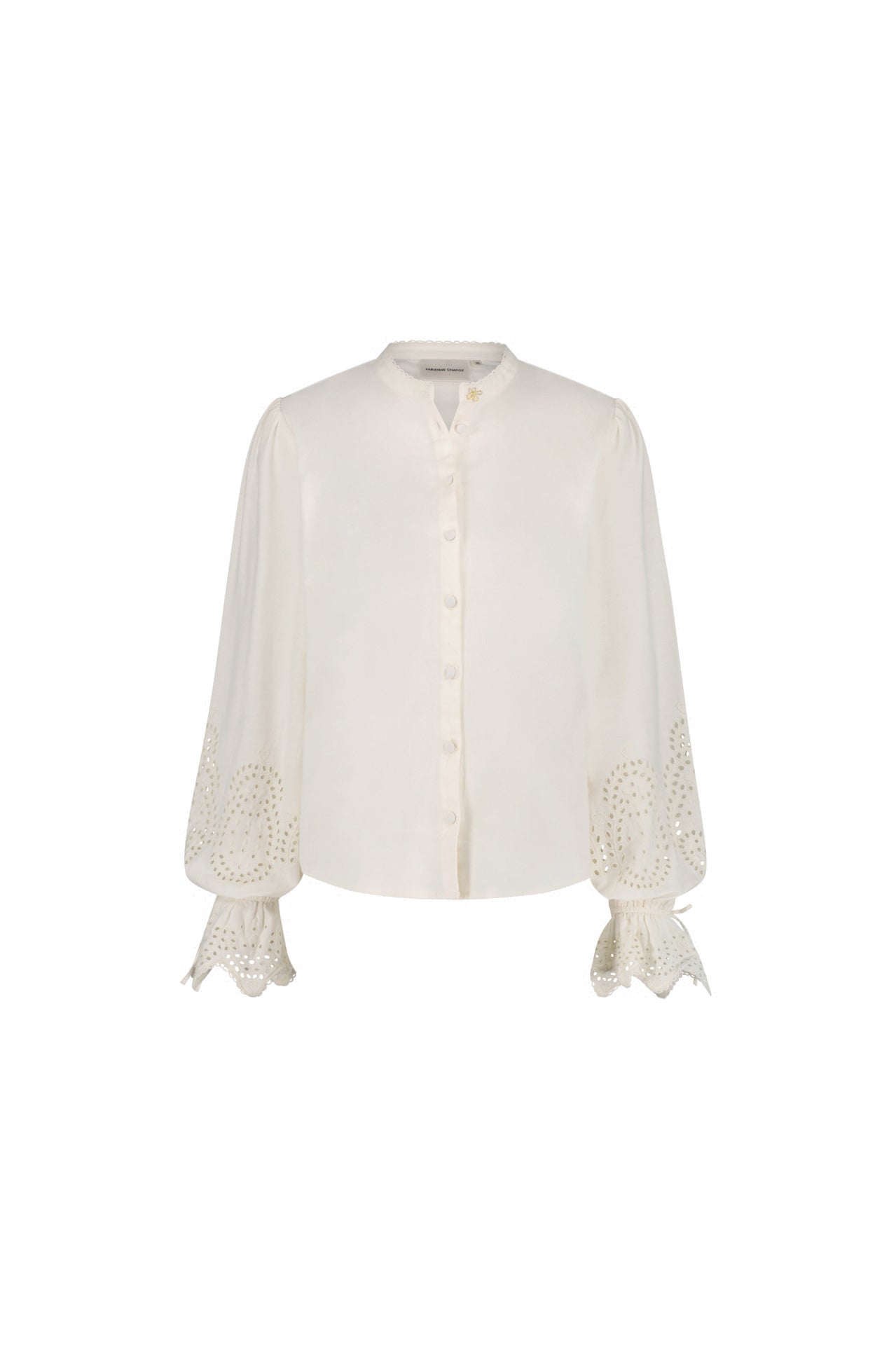 Elegante Leinen Bluse - 1003 Cream White - Creme