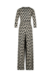 Modischer Jumpsuit - ka - Schwarz | Creme