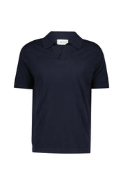 T-Shirt aus Baumwollmix - Navy Blue - Blau