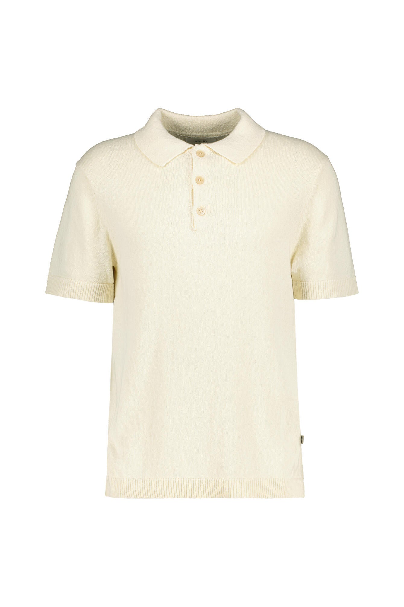 Strick-Poloshirt aus Baumwollmix - 020 - Creme