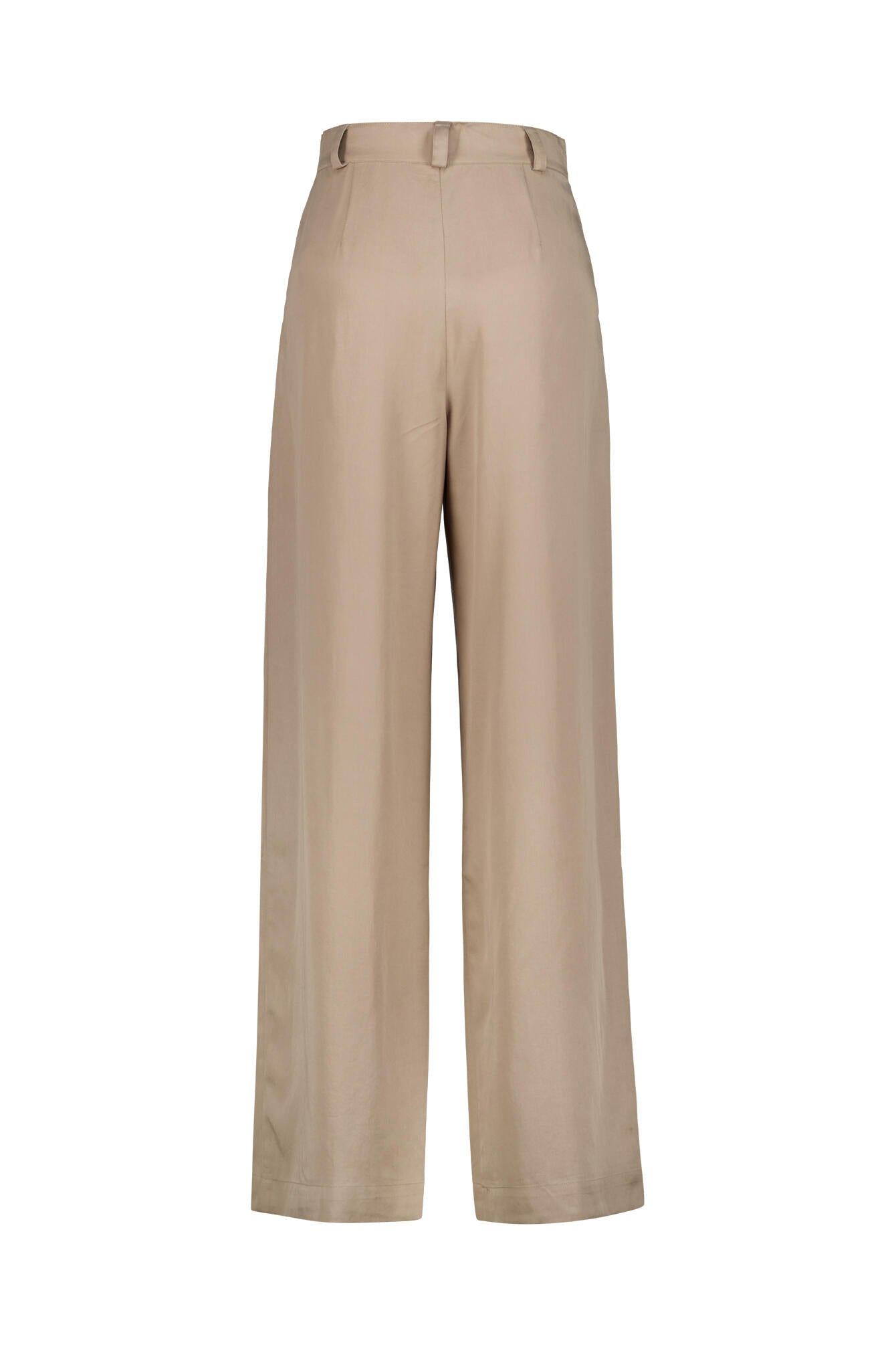 Eliza Wide Leg Hose - Taupe - Beige