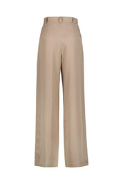 Eliza Wide Leg Hose - Taupe - Beige