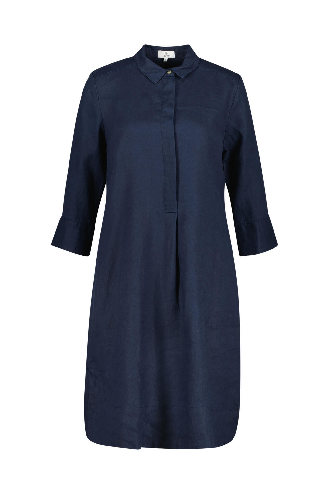 Leinenkleid - Navy - Blau