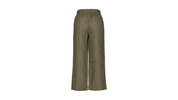Leinenhose Wide Leg - Khaki - Grün
