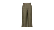 Leinenhose Wide Leg - Khaki - Grün