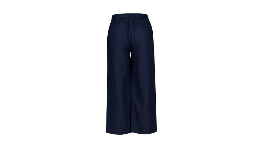 Leinenhose Wide Leg - Navy - Blau