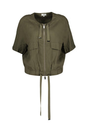 Blouson aus Leinen - Khaki - Khaki