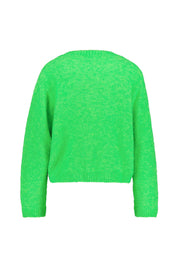 Melierter Strickpullover - Vert Flou - Grün