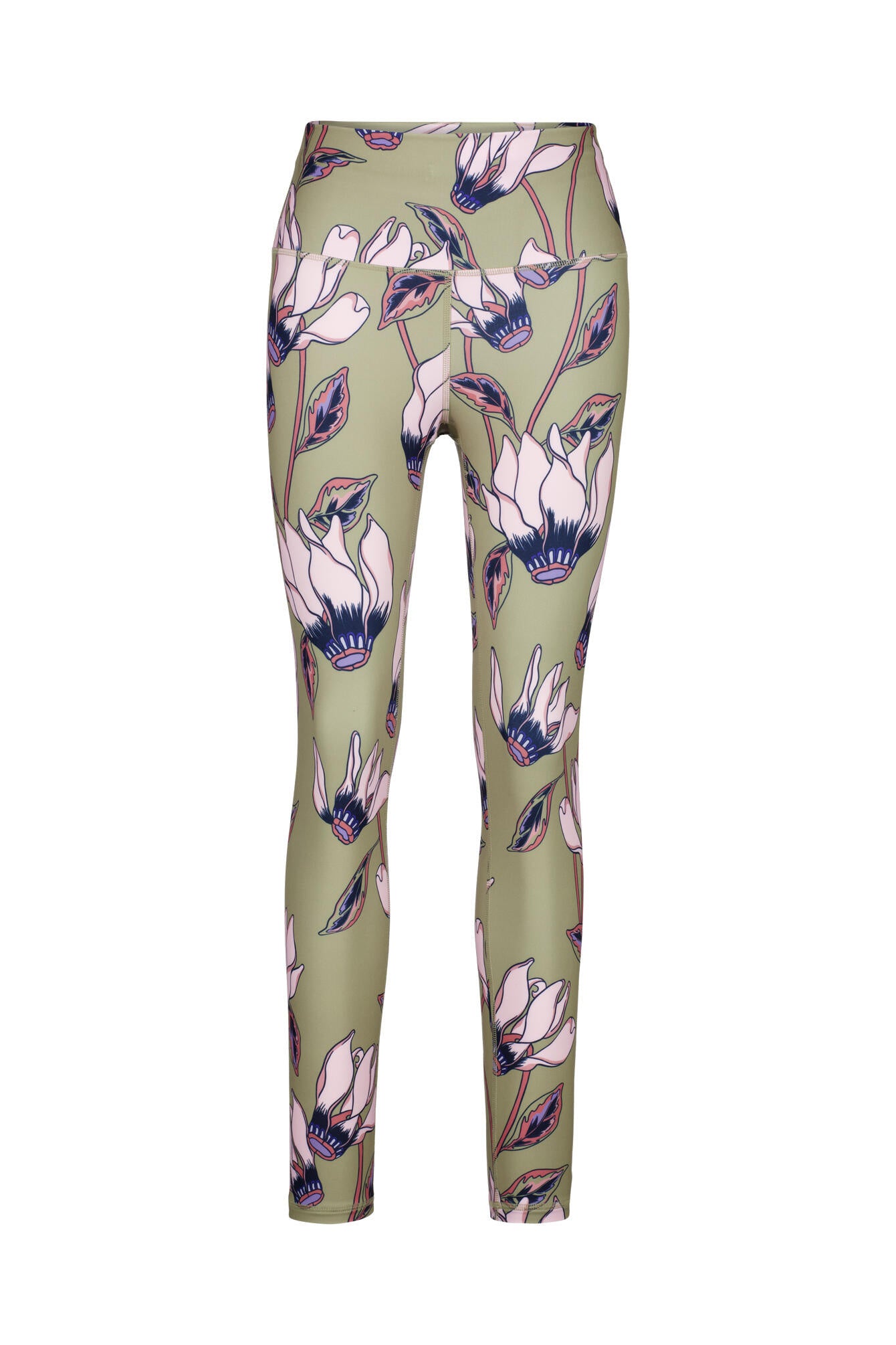 Floral gemusterte Leggings - 422 Olive - Khaki