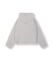 Oversized Sweathoodie aus Baumwolle - 4001 Light Grey - Grau