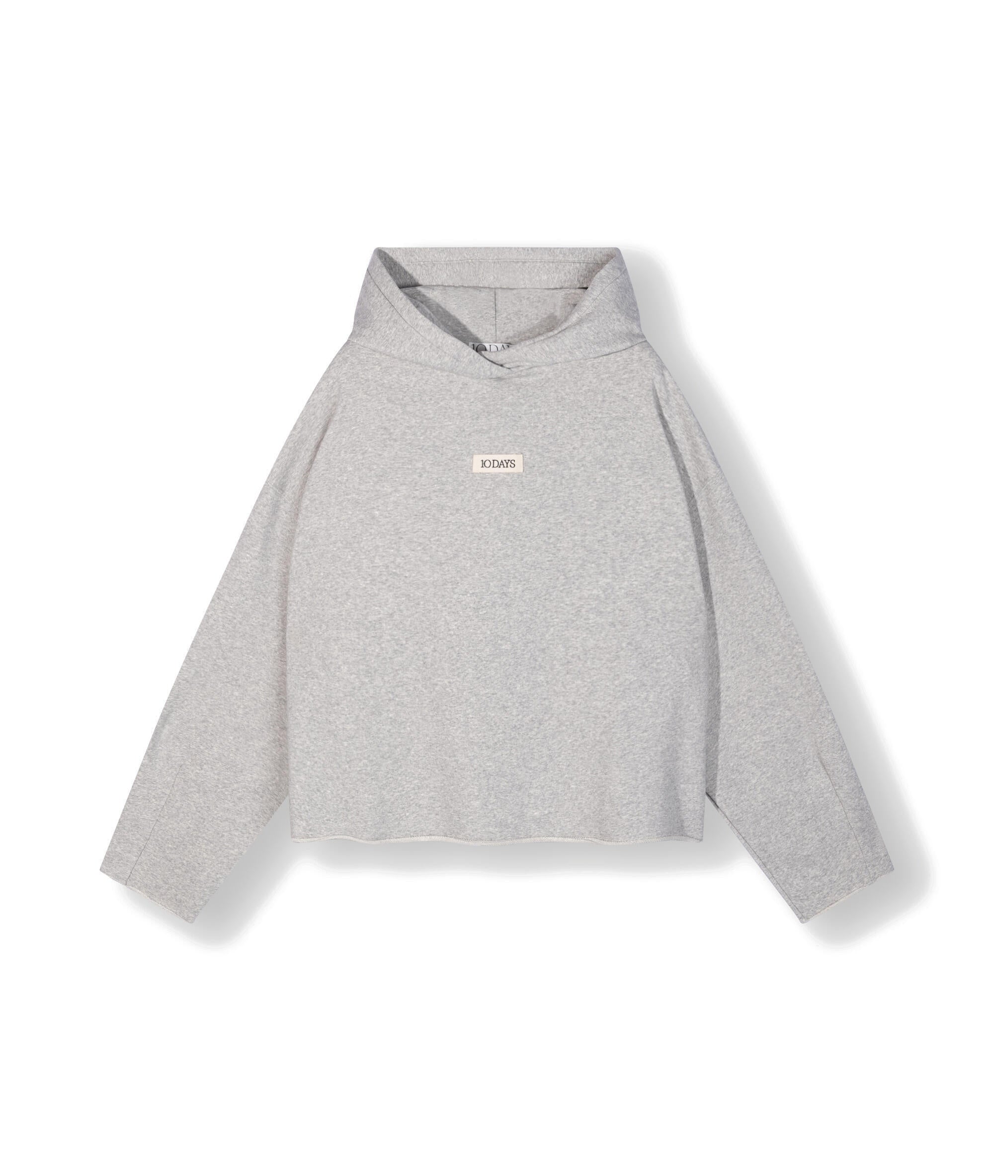 Oversized Sweathoodie aus Baumwolle - 4001 Light Grey - Grau