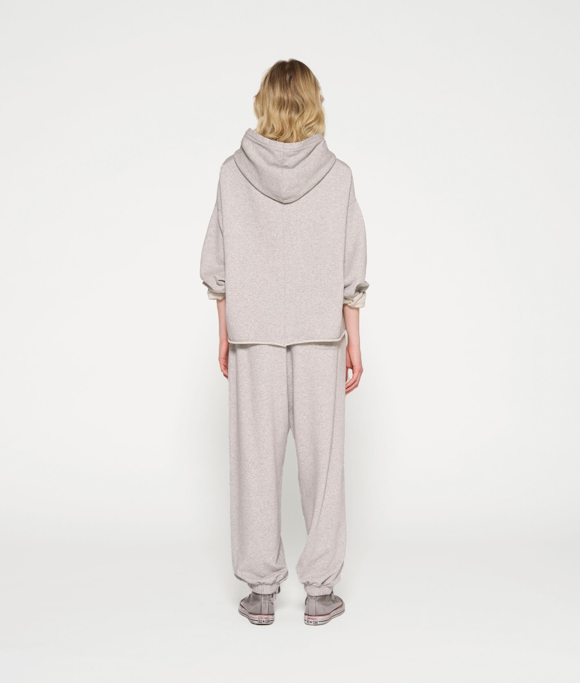 Oversized Sweathoodie aus Baumwolle - 4001 Light Grey - Grau