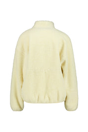 Teddy-Strickjacke mit Stehkragen - Ecru - Creme