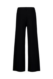 Wide Leg Stoffhose - 9999 Black - Schwarz