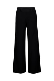 Wide Leg Stoffhose - 9999 Black - Schwarz