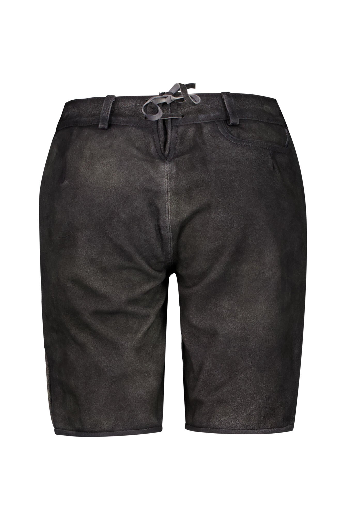 Ledershorts mit Stickereien - 0041 Anthra - Grau