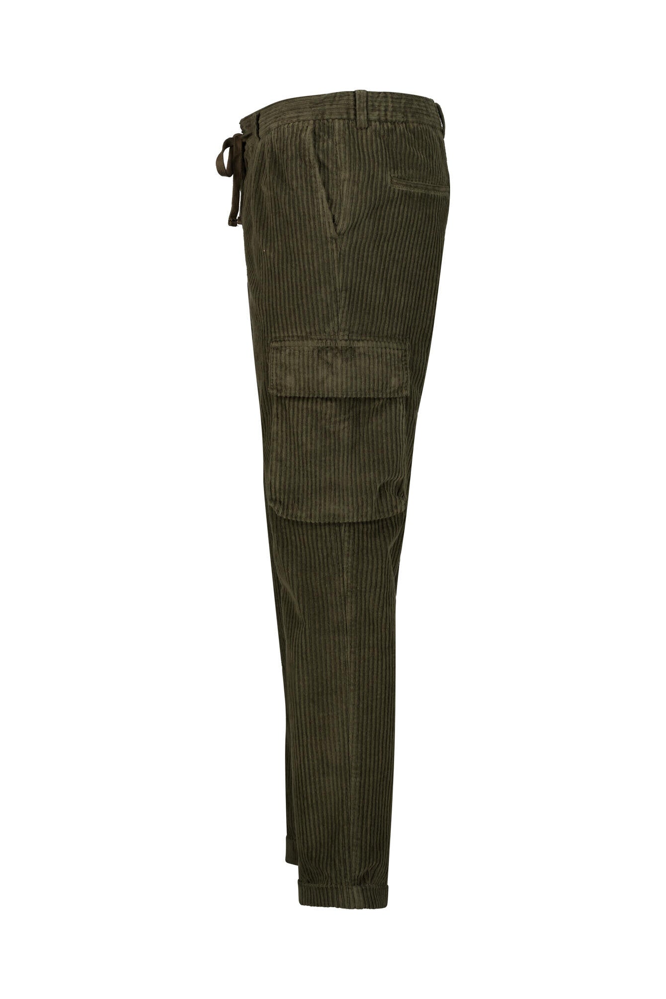 Cordhose mit Seitentaschen - Olive - Grün