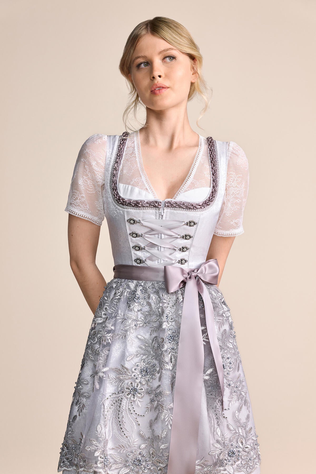 Dirndl Macie - 0043 Hellgrau - Grau