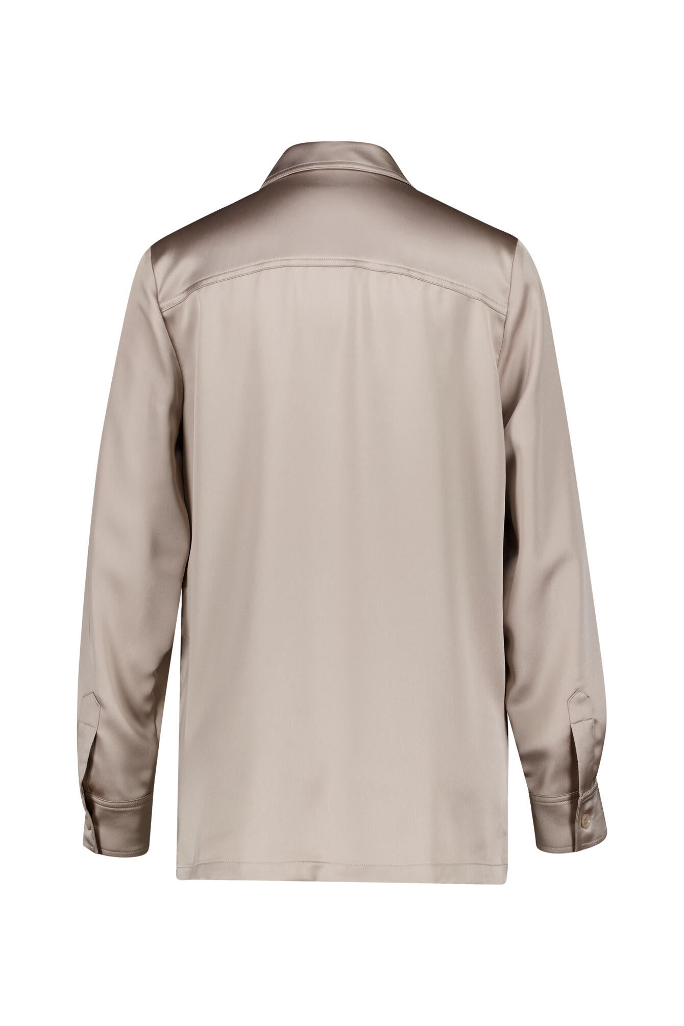 Satin Bluse - 5600 Taupe Blush - Beige