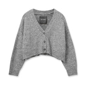 Kurze Strickjacke - 919 Grey - Grau