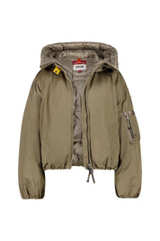 Daunen-Bomberjacke mit Kapuze - 0776 Atmosphere - Beige