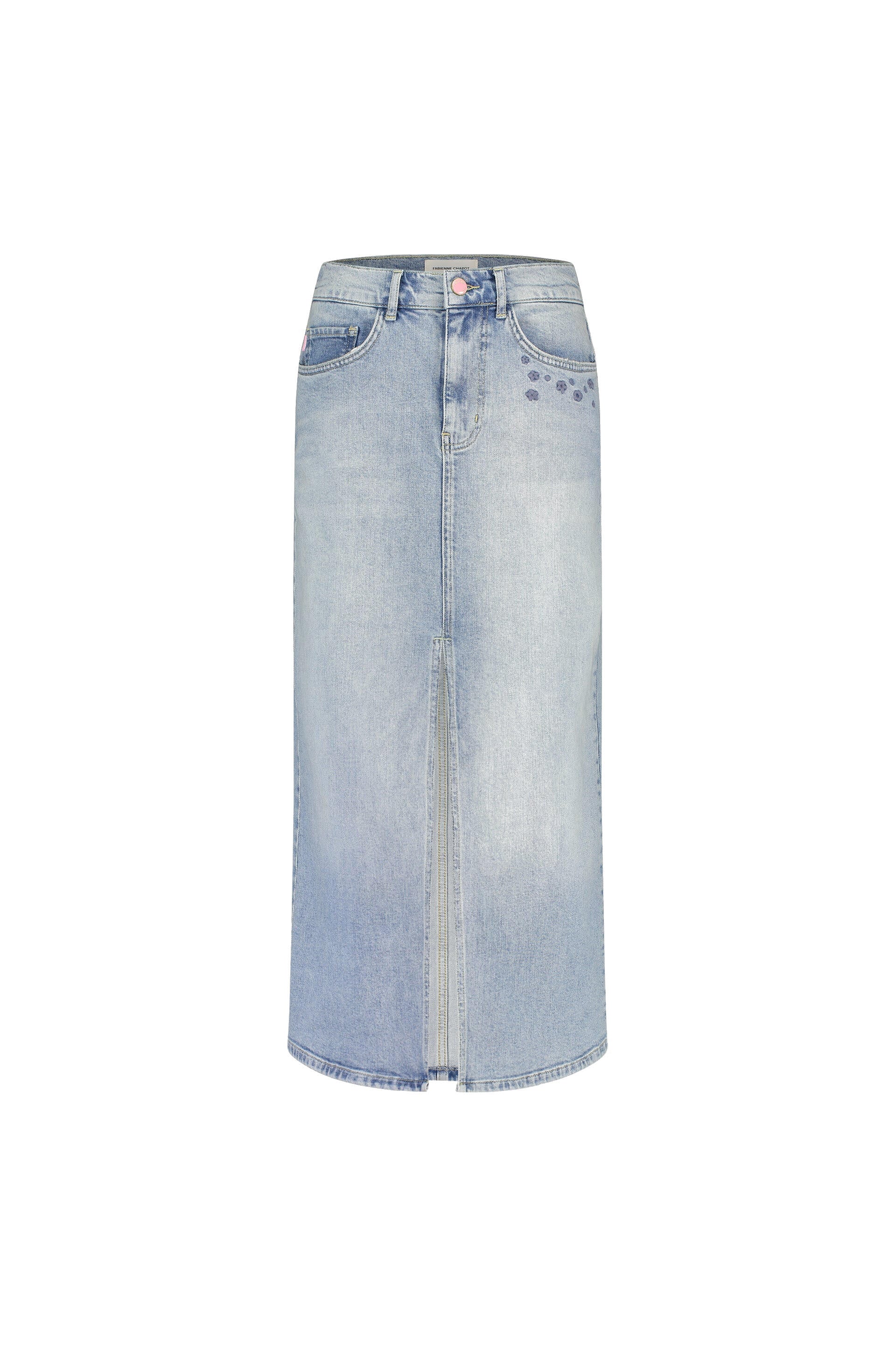 Maxi-Jeansrock mit Frontschlitz - 3026 Light Blue - Blau