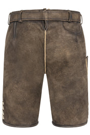 Lederhose Ulli mit Gürtel - 0007 Braun - Braun